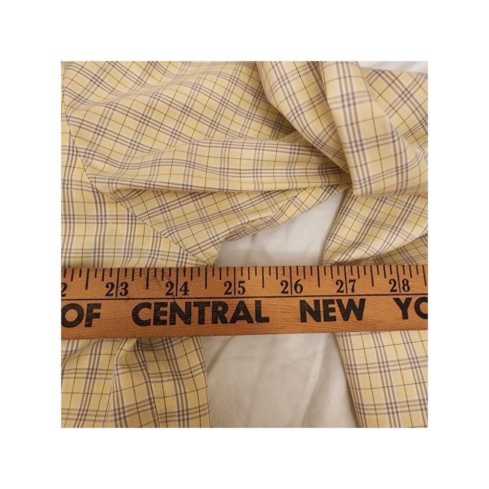 Eddie Bauer Men's Button-Up Shirt Size Large L Tall Yellow‎ Plaid Long Sleeve - Picture 7 of 9